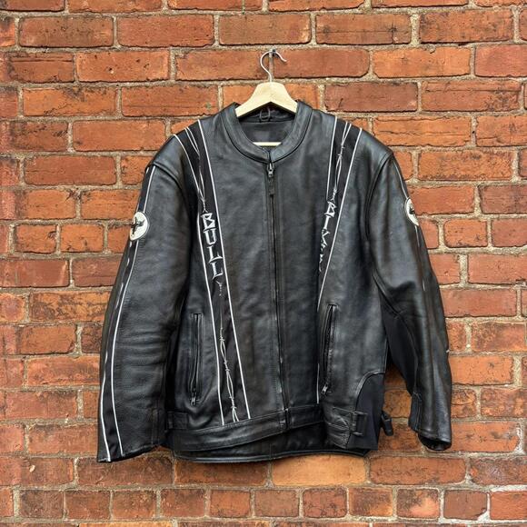 Bull Rider Jacket Jackets & Coats | Vintage Bull Bikers Padded Leather Motorcycle Jacket ...